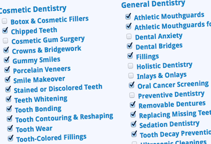 Select Treatment Categories
